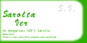 sarolta ver business card